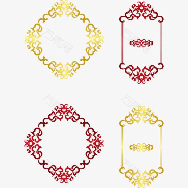 金色和红色渐变边框装饰