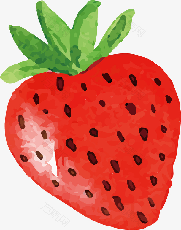 矢量图简笔画草莓