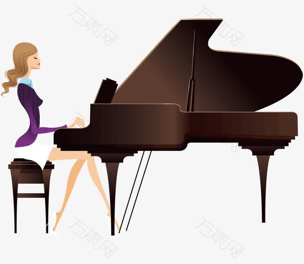 弹钢琴的女生