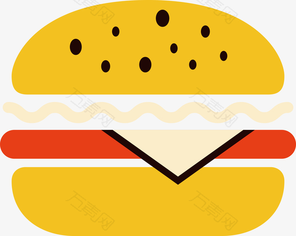 卡通汉堡美食设计