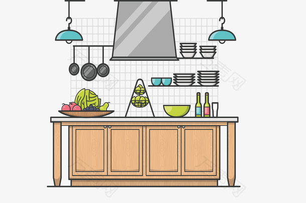 厨房间装修示例图