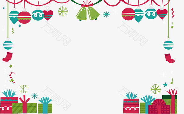 彩色圣诞节装饰框