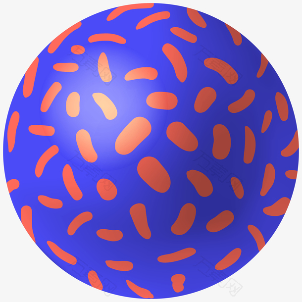 彩色漂浮小球立体插画