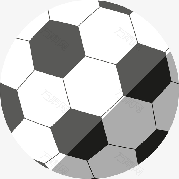 平面足球矢量图