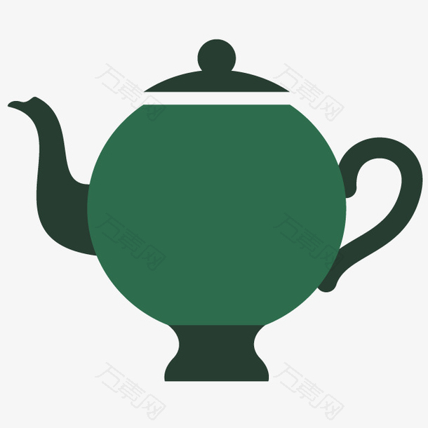 绿色茶壶优雅茶壶