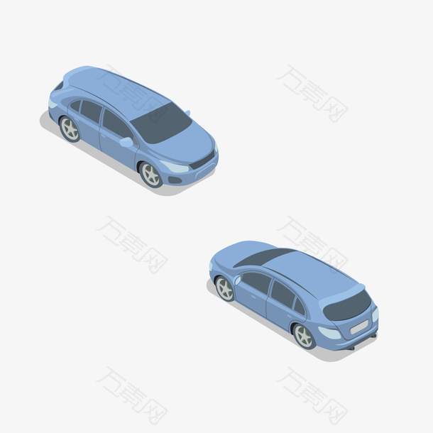 蓝色SUV汽车模型