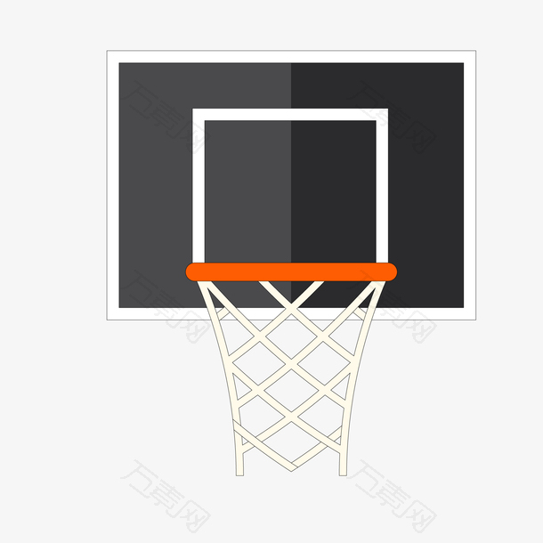 卡通篮球框设计矢量图