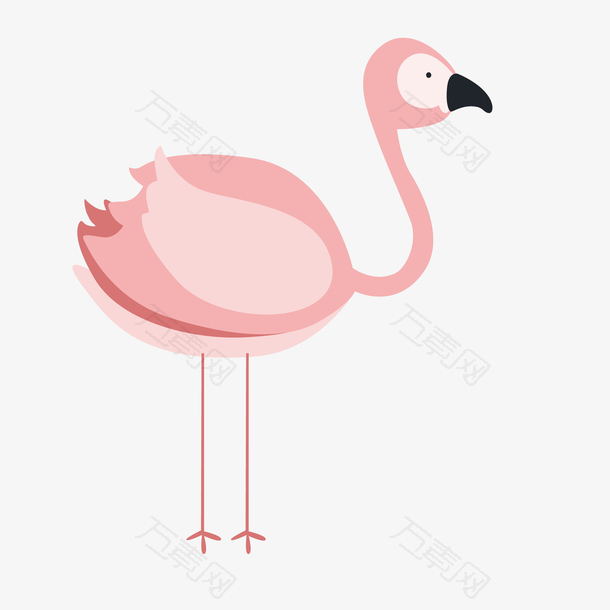 粉色简约设计丹顶鹤