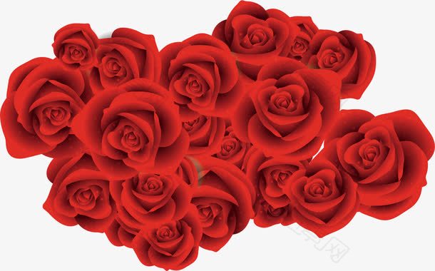 红色玫瑰花海素材