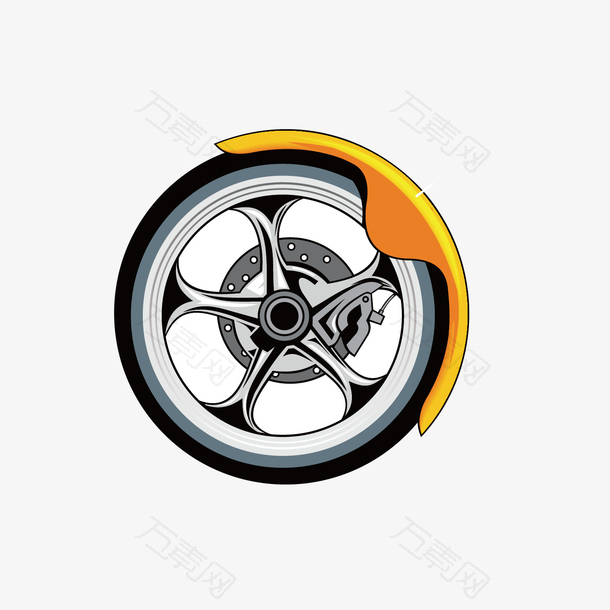 卡通摩托车轮胎设计