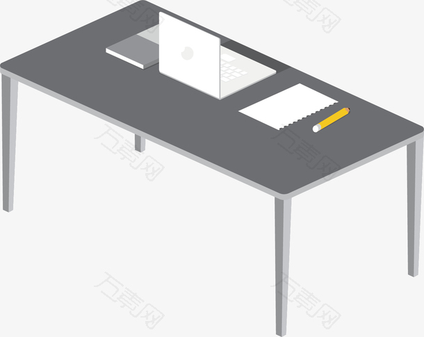 矢量图灰色的桌子