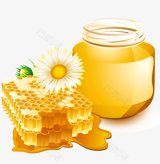 罐装蜂蜜矢量图
