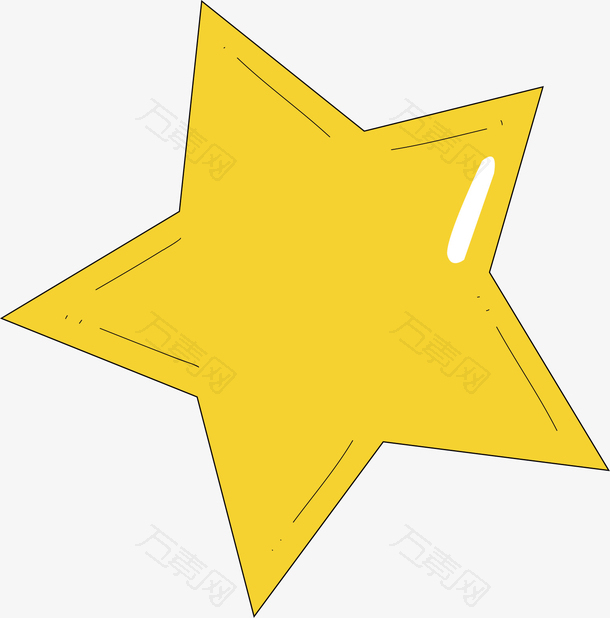矢量图创意黄色五角星
