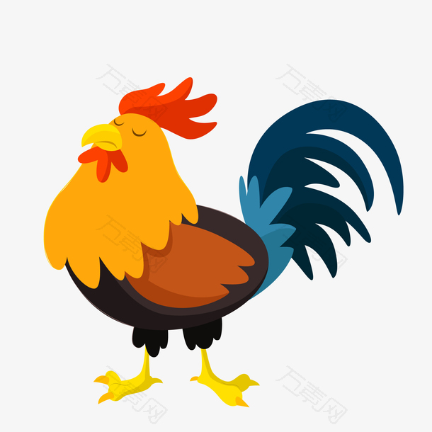 卡通大公鸡动物设计
