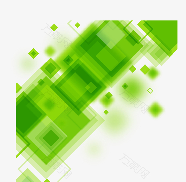 抽象绿色渐变方块