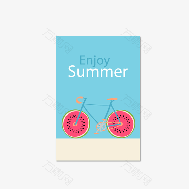 喜欢夏季水果自行车夏季标签