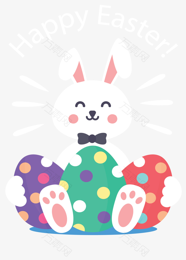 复活节快乐彩蛋兔子