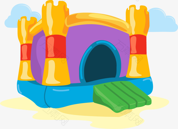 儿童游乐园堆砌城堡