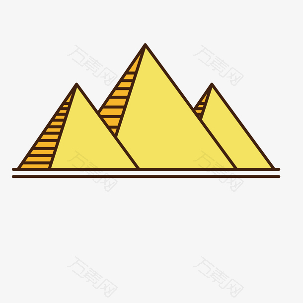 三层金字塔矢量素材