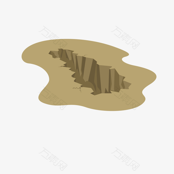 棕色的裂谷矢量模型