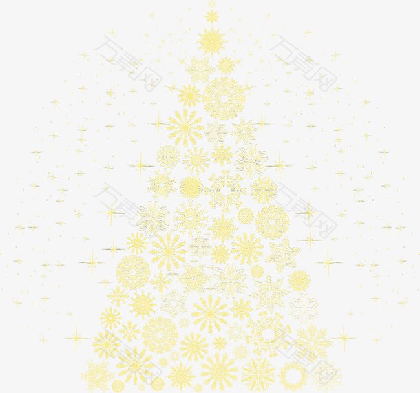 黄色星光圣诞树
