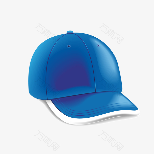 深蓝色的棒球帽设计矢量图