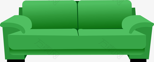 绿色沙发矢量图
