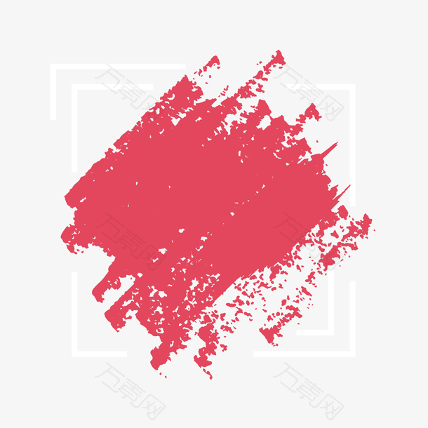 红色磨砂纹理艺术边框元素
