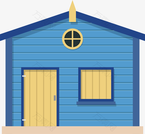 海军蓝小木屋