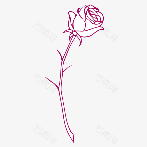 玫瑰花装饰图案设计素材