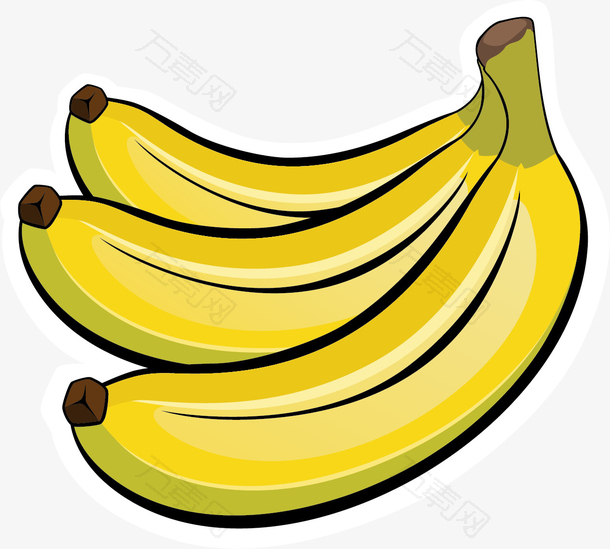 一捆矢量卡通美味香蕉