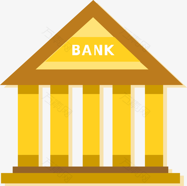 金色银行房屋图标