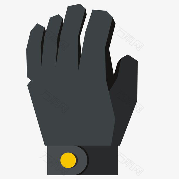 黑色的手套设计矢量图