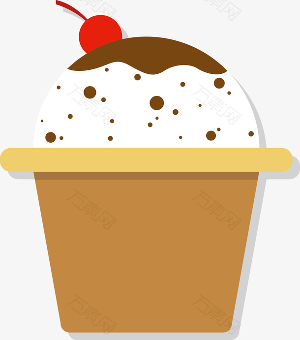 扁平化冰淇淋甜品图