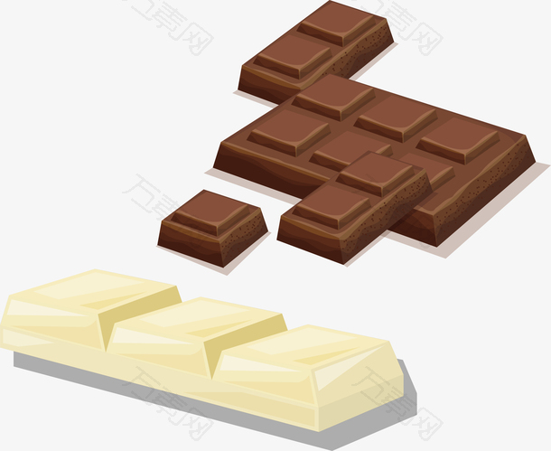 创意美食巧克力块矢量素材