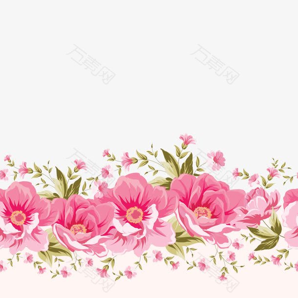 矢量粉色的花