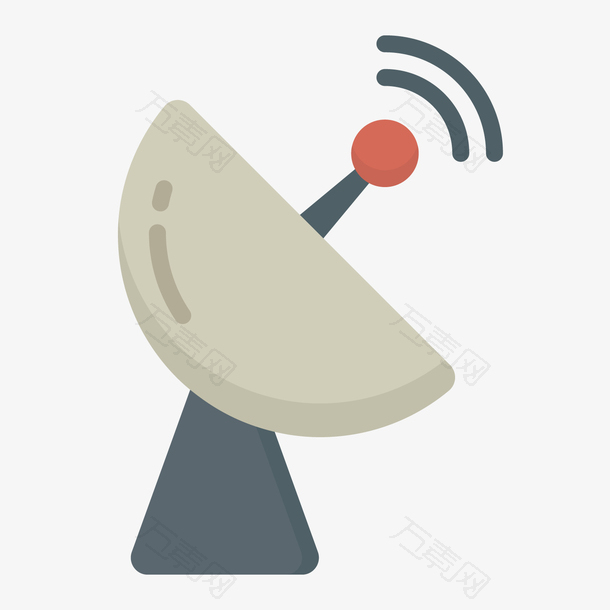 灰色圆角无线信号卡通图标