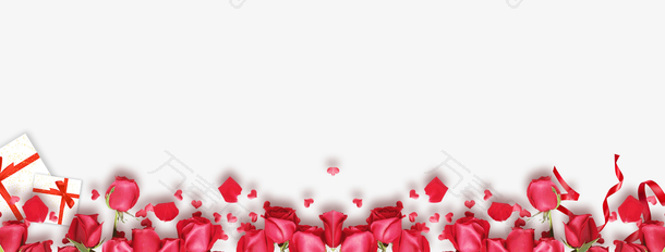 314白色情人节玫瑰花边框底纹
