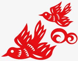 红色燕子图案