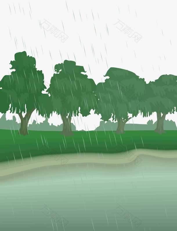 下雨的自然界