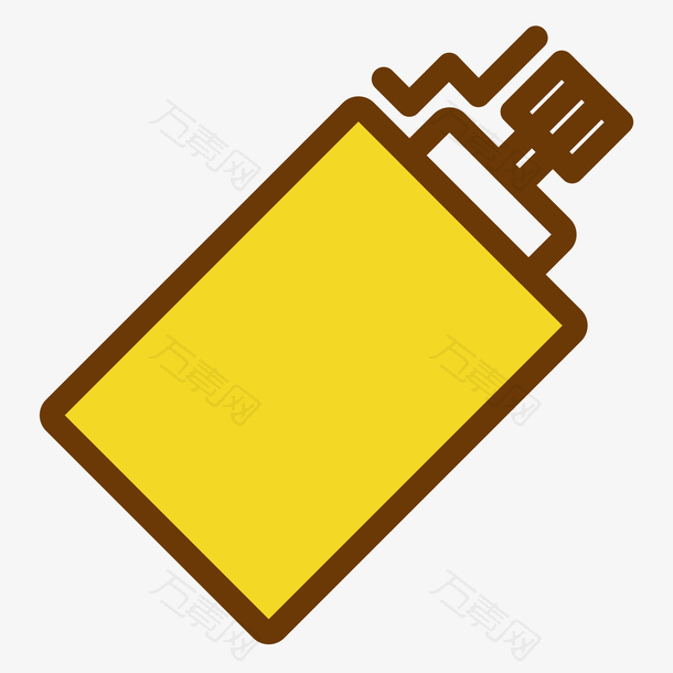 黄色手绘线稿电机元素