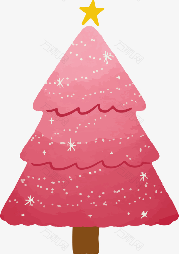 粉红色浪漫圣诞树