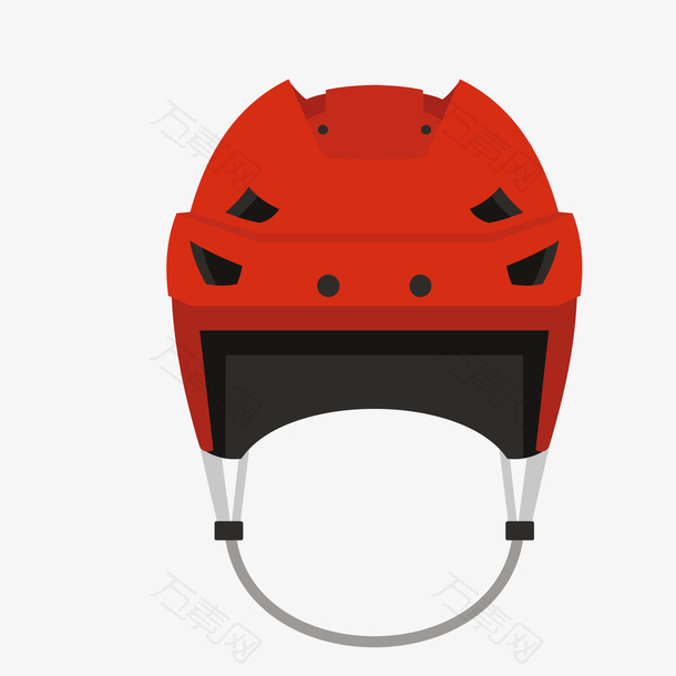 红色的头盔设计矢量图