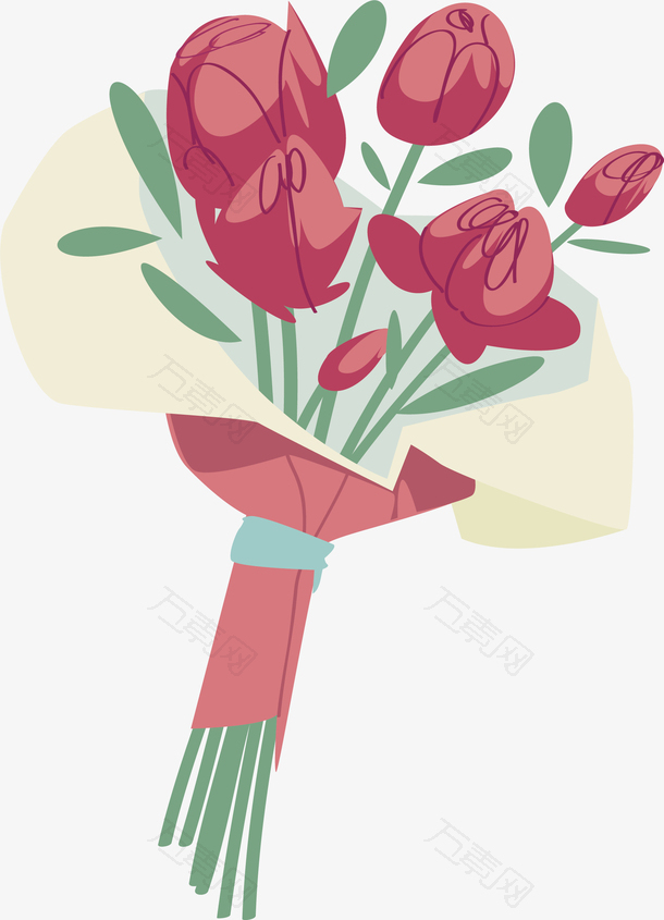 浪漫情人节红玫瑰花束