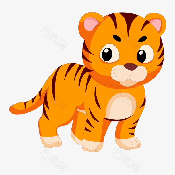 卡通可爱的老虎动物设计