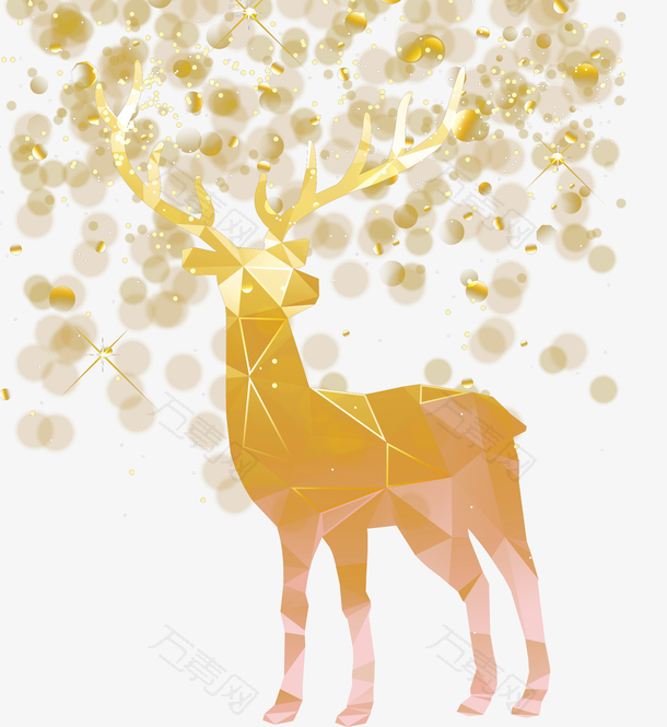 矢量圣诞节装饰麋鹿