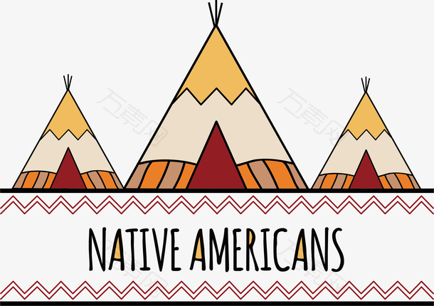 美国原住民帐篷标签