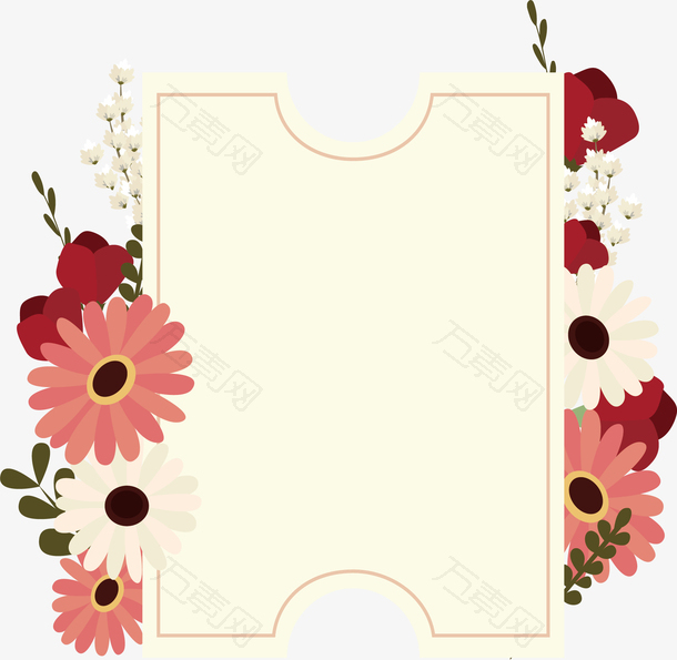 浪漫粉色小雏菊标题框
