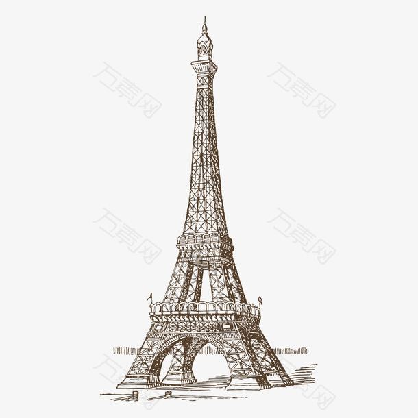 巴黎地标巴黎铁塔建筑旅游景点素
