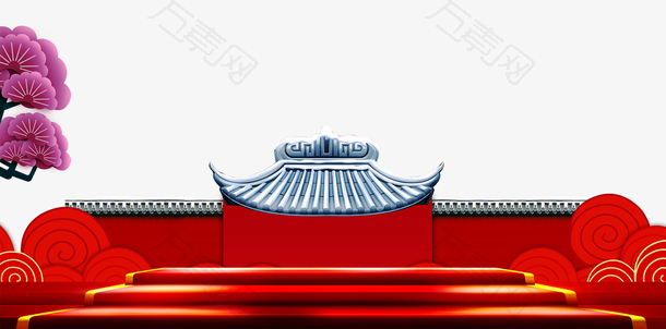 红色中国风2019年banner